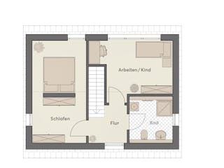 Massivhaus Minimassiv-Haus Fehmarn von ROTH MASSIVHAUS Schlüsselfertig ab 269000€, Satteldach-Klassiker Grundriss 2
