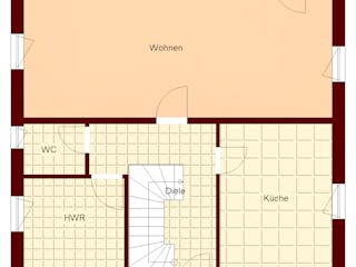 Massivhaus Recknitz I von TIMOWA Massivhäuser Schlüsselfertig ab 309900€, Satteldach-Klassiker Grundriss 1