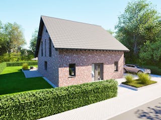 Massivhaus Entwurf NB142 von FAVORIT Massivhaus, Satteldach-Klassiker Außenansicht 4