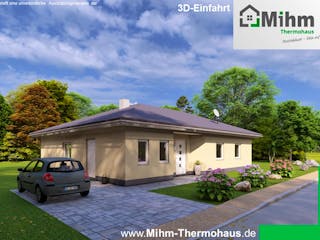 Massivhaus Bungalow120WD von Mihm Thermobau, Bungalow Außenansicht 3