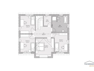 Fertighaus Modern S 179 (Family) von FischerHaus, Satteldach-Klassiker Grundriss 2