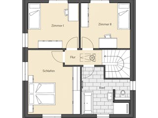 Massivhaus Stadtvilla 210 von BRALE Bau Schlüsselfertig ab 314900€, Stadtvilla Grundriss 2