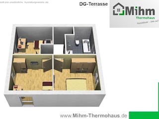 Massivhaus Idealo105FD von Mihm Thermobau, Cubushaus Innenansicht 4