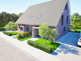 Massivhaus Entwurf FI129 von FAVORIT Massivhaus, Satteldach-Klassiker Außenansicht 15