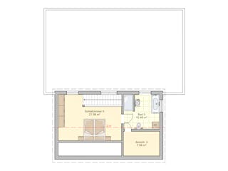 Fertighaus Junto 168 von Fingerhut Haus Schlüsselfertig ab 599262€, Pultdachhaus Grundriss 2