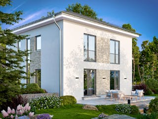 Massivhaus Stadtvilla 210 von BRALE Bau Schlüsselfertig ab 314900€, Stadtvilla Außenansicht 4