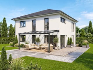 Massivhaus Stadtvilla 2 von Massive Wohnbau, Stadtvilla Außenansicht 1