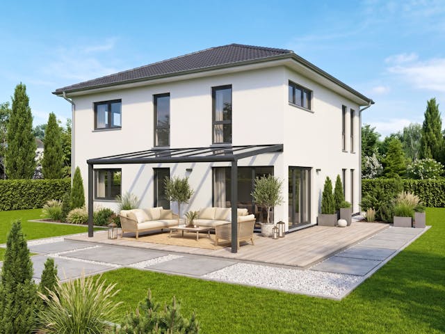 Massivhaus Stadtvilla 2 von Massive Wohnbau, Stadtvilla Außenansicht 1