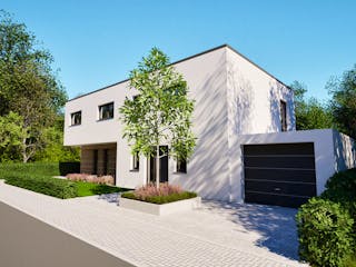 Massivhaus Entwurf PR171-78 von FAVORIT Massivhaus, Cubushaus Außenansicht 18