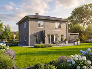 Massivhaus Stadtvilla 118 von AMR-Wohnbau Schlüsselfertig ab 327000€, Stadtvilla Außenansicht 1
