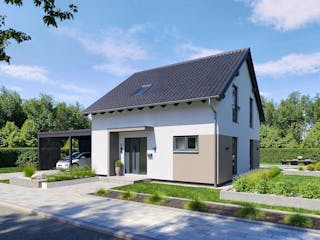 Fertighaus Lissabon von Fingerhut Haus Schlüsselfertig ab 377111€, Satteldach-Klassiker Außenansicht 1