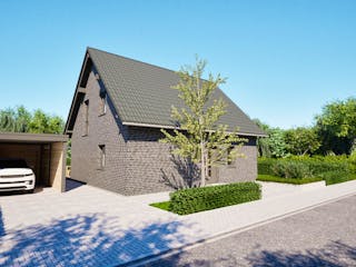 Massivhaus Entwurf NB126 von FAVORIT Massivhaus, Satteldach-Klassiker Außenansicht 7