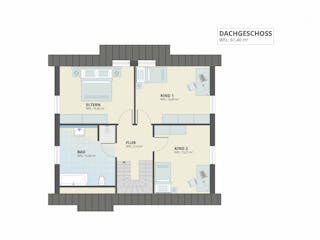 Massivhaus Einfamilienhaus Classic Piccolo von Domo 1999 Immobilien Schlüsselfertig ab 319000€, Grundriss 2