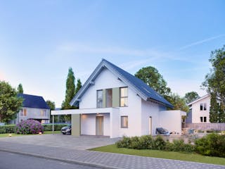 Fertighaus ELK Now 129 - Satteldach von ELK Fertighaus, Satteldach-Klassiker Außenansicht 5