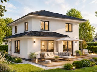 Massivhaus Stadthaus 132 von TIMOWA Massivhäuser Schlüsselfertig ab 299900€, Stadtvilla Außenansicht 1