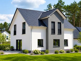 Massivhaus Einfamilienhaus K_159 von VARIODOMO Bausysteme Schlüsselfertig ab 359900€, Satteldach-Klassiker Außenansicht 1