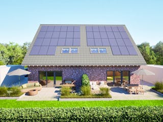 Massivhaus Entwurf FI129 von FAVORIT Massivhaus, Satteldach-Klassiker Außenansicht 4
