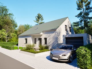 Massivhaus Entwurf PR152/58 von FAVORIT Massivhaus, Satteldach-Klassiker Außenansicht 12