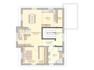Fertighaus Junto 193 von Fingerhut Haus Schlüsselfertig ab 612957€, Satteldach-Klassiker Grundriss 2