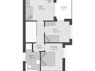 Massivhaus Entwurf CD108 von FAVORIT Massivhaus, Cubushaus Grundriss 2