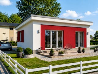 Massivhaus Minimassiv-Haus Hiddensee von ROTH MASSIVHAUS Schlüsselfertig ab 210000€, Bungalow Außenansicht 3