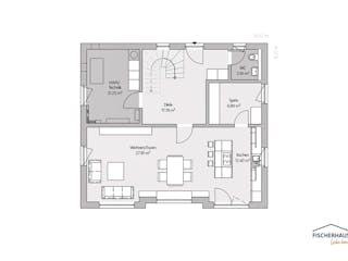 Fertighaus Klassisch S 140 (Jasmin) von FischerHaus, Satteldach-Klassiker Grundriss 1