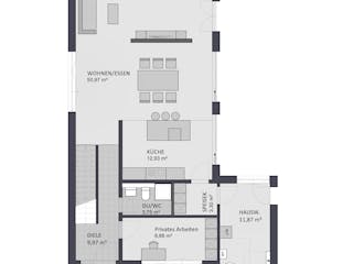 Massivhaus Entwurf CD198 von FAVORIT Massivhaus, Cubushaus Grundriss 1