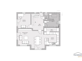 Fertighaus Modern S 179 (Family) von FischerHaus, Satteldach-Klassiker Grundriss 1