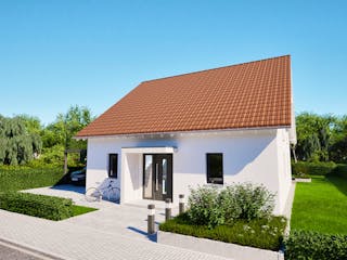 Massivhaus Entwurf NB153 von FAVORIT Massivhaus, Satteldach-Klassiker Außenansicht 9