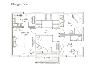 Massivhaus Stadtvilla 160/175 von Ever Energy Home, Stadtvilla Grundriss 2