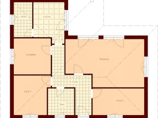Massivhaus Binz von TIMOWA Massivhäuser Schlüsselfertig ab 255900€, Bungalow Grundriss 1