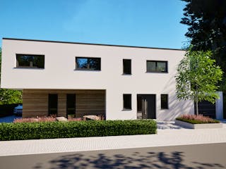 Massivhaus Entwurf PR171-78 von FAVORIT Massivhaus, Cubushaus Außenansicht 10