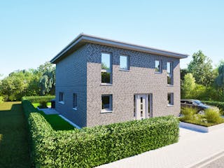 Massivhaus Entwurf CL143 von FAVORIT Massivhaus, Stadtvilla Außenansicht 8