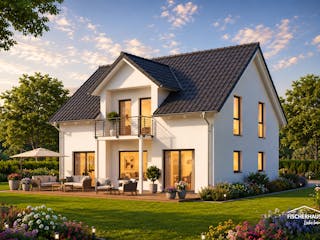 Fertighaus Klassisch S 140 (Jasmin) von FischerHaus, Satteldach-Klassiker Außenansicht 1