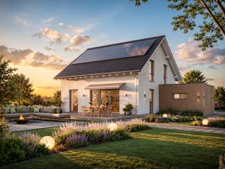 Fertighaus Aktionshaus Hans Weber Edition 2 von WeberHaus Ausbauhaus ab 315000€, Satteldach-Klassiker Außenansicht 1