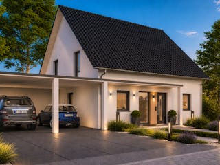 Massivhaus Klassiker 145 von Bauwerk Chemnitz Immobilien Schlüsselfertig ab 421000€, Satteldach-Klassiker Außenansicht 1