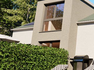 Massivhaus Entwurf PR152/58 von FAVORIT Massivhaus, Satteldach-Klassiker Außenansicht 15