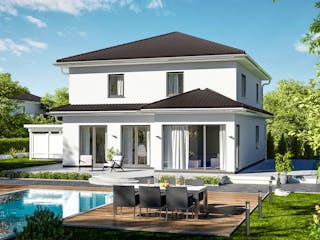 Massivhaus Stadtvilla 230 von BRALE Bau Schlüsselfertig ab 378350€, Stadtvilla Außenansicht 1