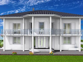 Massivhaus Stadtvilla Klassisch 277 m² mit LIAPLAN gebaut von Mein Haus Bausysteme, Stadtvilla Außenansicht 6