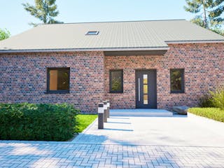 Massivhaus Entwurf PR152/58 von FAVORIT Massivhaus, Satteldach-Klassiker Außenansicht 4