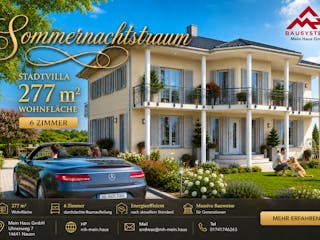Massivhaus Stadtvilla Klassisch 277 m² mit LIAPLAN gebaut von Mein Haus Bausysteme, Stadtvilla Außenansicht 1