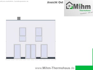 Massivhaus Idealo105FD von Mihm Thermobau, Cubushaus Außenansicht 6