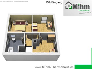 Massivhaus Idealo105FD von Mihm Thermobau, Cubushaus Innenansicht 3