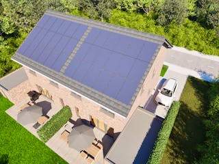 Massivhaus Entwurf FI 110 von FAVORIT Massivhaus, Satteldach-Klassiker Außenansicht 11