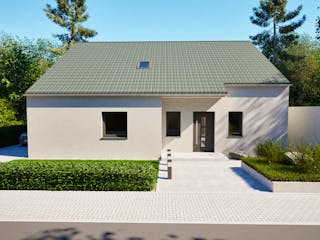 Massivhaus Entwurf PR152/58 von FAVORIT Massivhaus, Satteldach-Klassiker Außenansicht 9