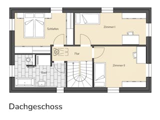 Massivhaus Einfamilienhaus 130 von BRALE Bau Schlüsselfertig ab 310200€, Satteldach-Klassiker Grundriss 2