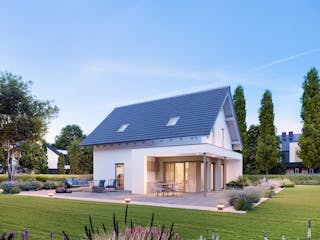 Fertighaus ELK Now 129 - Satteldach von ELK Fertighaus, Satteldach-Klassiker Außenansicht 2