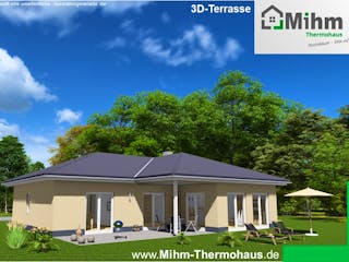 Massivhaus Bungalow120WD von Mihm Thermobau, Bungalow Außenansicht 7