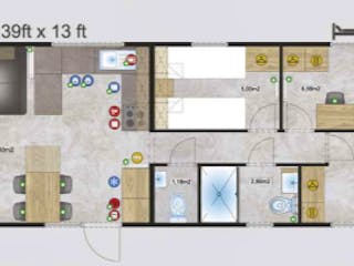 Fertighaus Murano von Easy Homes - Tiny- & Modulhäuser Schlüsselfertig ab 125000€, Bungalow Grundriss 1