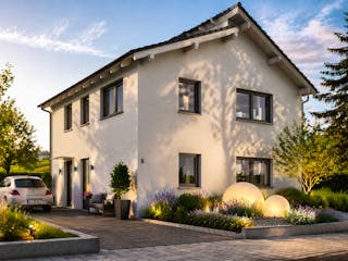 Massivhaus Indivduell 130 von Bauwerk Chemnitz Immobilien Schlüsselfertig ab 420000€, Pultdachhaus Außenansicht 1